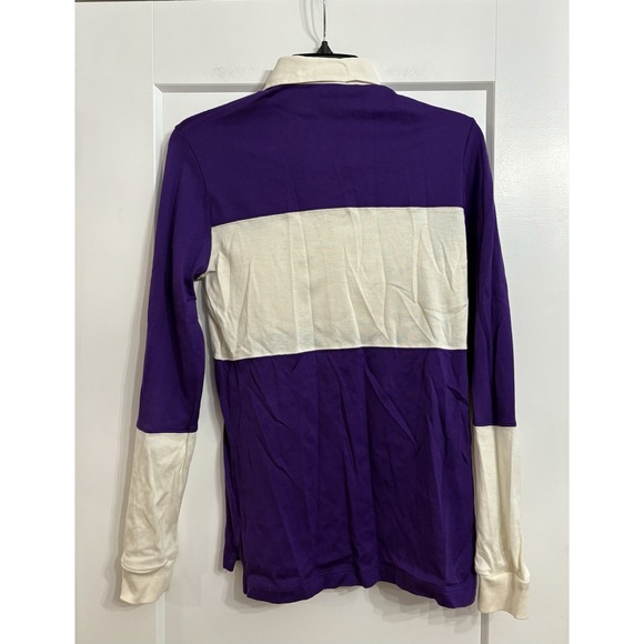 Vintage Y2K Ralph Lauren Sport Women's‎ Large Embroidered Logo Rugby Long Sleeve - Picture 2 of 5